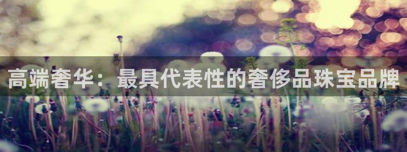 新宝_5：高端奢华：最具代表性的奢侈品珠宝品牌