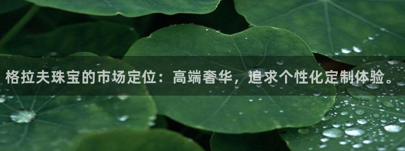 新宝5新宝6顺达：格拉夫珠宝的市场定位：高端奢华，追求个性化定制体验。